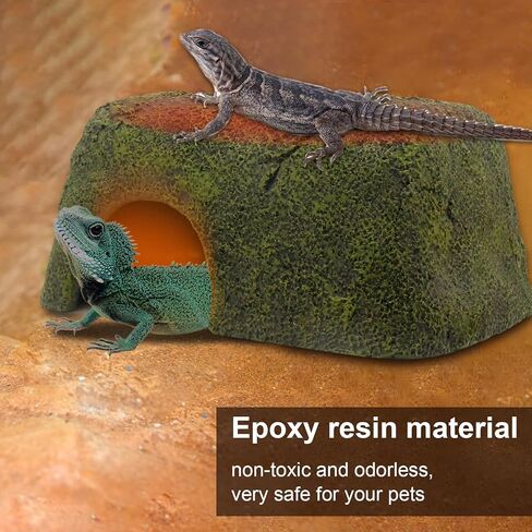 فودور الزواحف الحرارة الصخور إخفاء الكهف مخابئ الزواحف التي تسيطر عليها ثرموستاتي كهف حوض السمك ديكور الصخور سخان للسحالي والسلاحف والثعابين والزواحف والبرمائيات in Kuwait