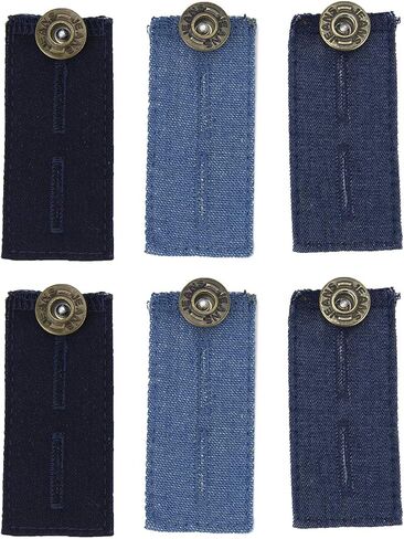 Denim Waistband Extenders for Pants, Shorts & Skirts - Button on for an Extra Inch of Breathing Room & Waistline Comfort in Saudi Arabia