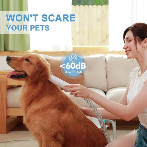 مجموعة العناية بالكلاب من باوهاوس، شفط 99% لازالة شعر الحيوانات الاليفة 6 في 1 مع كوب غبار بسعة كبيرة 4 لتر، ماكينة حلاقة وتشذيب الكلاب والقطط المتساقطة in Kuwait