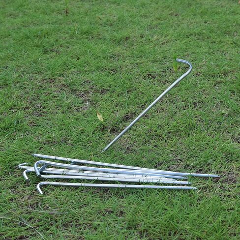 MySit 9" Tent Stakes Inflatable Stake 15 Pack, Heavy Duty Galvanized Metal Tent Pegs Garden Staples Ground Pins Camping Fence Hooks for Inflatables, Outdoor Garden Christmas Decorations, Trap in Kuwait