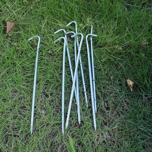 MySit 9" Tent Stakes Inflatable Stake 15 Pack, Heavy Duty Galvanized Metal Tent Pegs Garden Staples Ground Pins Camping Fence Hooks for Inflatables, Outdoor Garden Christmas Decorations, Trap in Kuwait