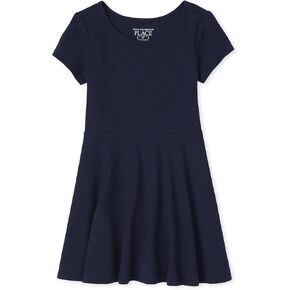 The Children'S Place Baby-Girls And Toddler Short Sleeve Basic Skater Dress in Saudi Arabia