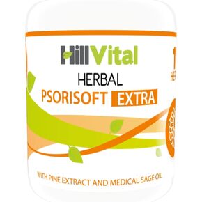 Hill Vital PSORISOFT Extra Balm | Psoriasis Cream for Greyish, Cracked Skin with Pine Extract and Medical sage Oil in Saudi Arabia