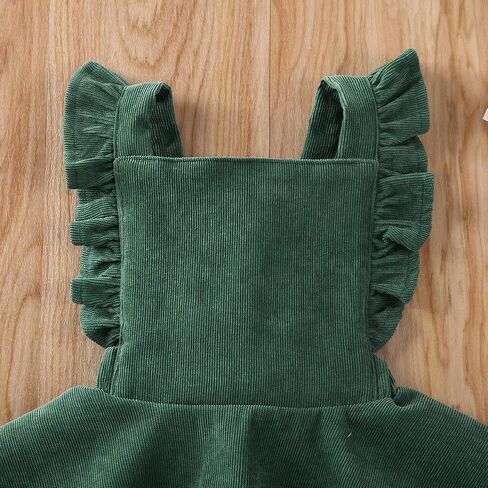 Karuedoo Baby Girls Velvet Suspender Skirt Infant Toddler Ruffled Casual Strap Sundress Summer Outfit Clothes in Saudi Arabia