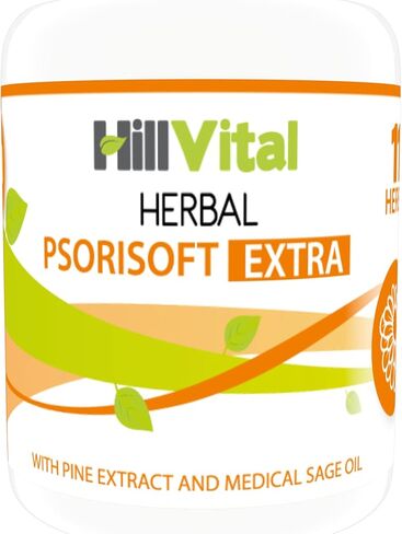 Hill Vital PSORISOFT Extra Balm | Psoriasis Cream for Greyish, Cracked Skin with Pine Extract and Medical sage Oil in Saudi Arabia