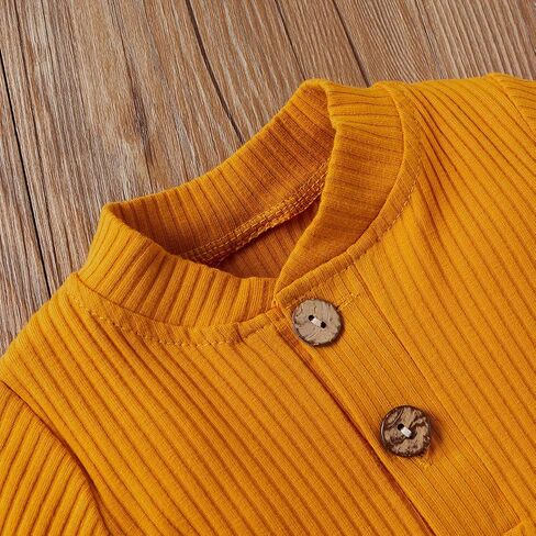 CIYCUIT Newborn Baby Boy Clothes Ribbed Knit Long Sleeve Bodysuit Pants 2-Piece Fall Winter Outfits in Saudi Arabia