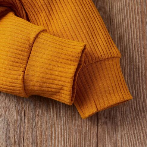 CIYCUIT Newborn Baby Boy Clothes Ribbed Knit Long Sleeve Bodysuit Pants 2-Piece Fall Winter Outfits in Saudi Arabia