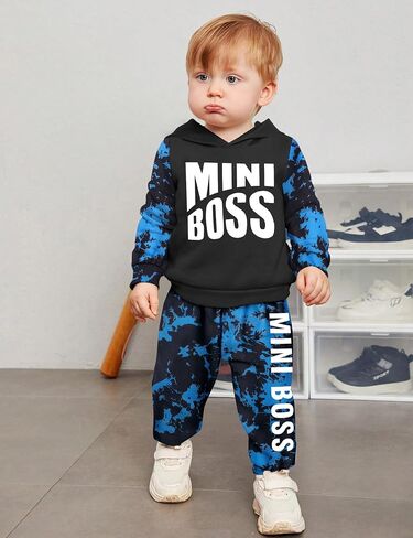 Von kilizo طفل رضيع ملابس الخريف وتتسابق لطيف FashionsHoodie Sweatsuit أعلى + التعادل صبغ السراويل 2 قطعة مجموعة in Kuwait