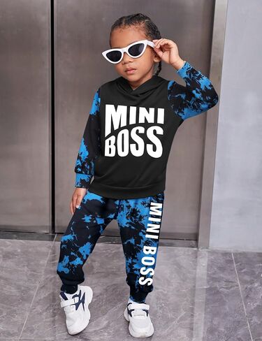 Von kilizo طفل رضيع ملابس الخريف وتتسابق لطيف FashionsHoodie Sweatsuit أعلى + التعادل صبغ السراويل 2 قطعة مجموعة in Kuwait