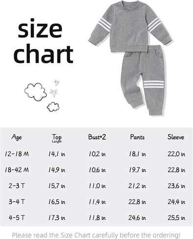 oklady Toddler Boy Clothes Stripe Long Sleeve T-Shirt Tops Sweatsuit Pants Sets Fall Winter Baby Boy Clothes in Saudi Arabia