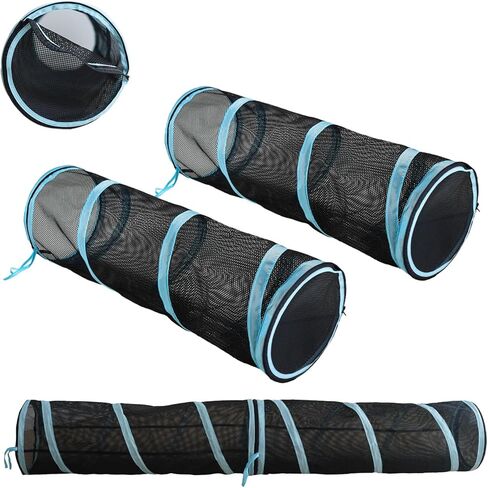 خيمة أثاث للقطط من INTURN لأنفاق القطط المحمولة داخل المنزل وخارجه، بيت الكلب الخارجي (2 مكعب + نفق) in Kuwait