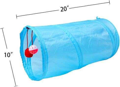 iCAGY Cat Tunnel for Indoor Small Cats Kittens Rabbits, Foldable Tube Toys in Kuwait