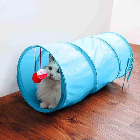 iCAGY Cat Tunnel for Indoor Small Cats Kittens Rabbits, Foldable Tube Toys in Kuwait