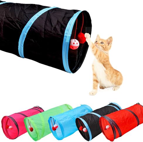 iCAGY Cat Tunnel for Indoor Small Cats Kittens Rabbits, Foldable Tube Toys in Kuwait