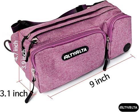 ALTYALTA EZ Dog Walking Fanny Pack، حقيبة علاج تدريب الكلاب، سهلة المشي مع الكلاب، حقيبة حزام وموزع أكياس النفايات (مزيج أسود) in Kuwait