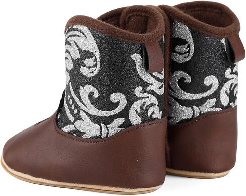 MK MATT KEELY Leather Western Boots Cowboy Bootie Soft Sole Non-Slip Crib Shoes for Baby Infant Toddler Girls Boys Newborn in Saudi Arabia