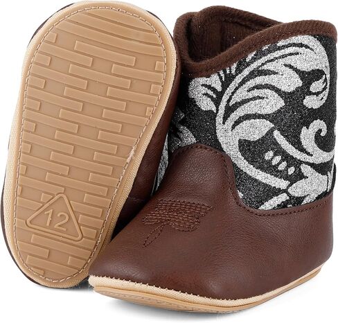 MK MATT KEELY Leather Western Boots Cowboy Bootie Soft Sole Non-Slip Crib Shoes for Baby Infant Toddler Girls Boys Newborn in Saudi Arabia