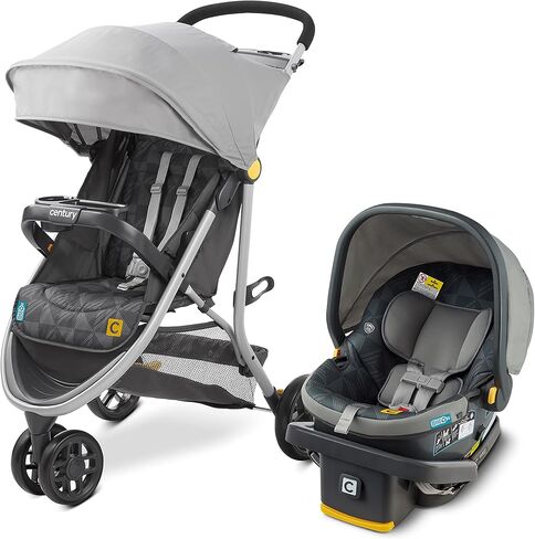 نظام السفر خفيف الوزن Century Stroll On 3 عجلات 2 في 1 - مجموعة مقعد السيارة وعربة الأطفال، مترو in Kuwait
