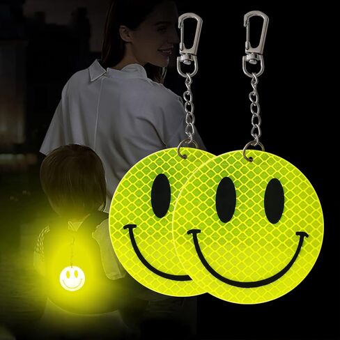 HPOSAN Reflective Gear Backpack Pendant 2 Pack Schoolbag Keychain Reflective Backpack Cover Sign Reflectors for Children Walking at Night Safety Reflector Student Visible Gifts in Kuwait