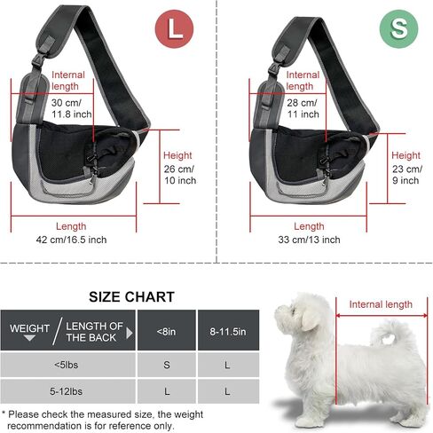 Pet Dog Sling Carrier, Breathable Mesh Adjustable Puppy Sling Carrier Hand Free for Small Dog Cat, M, Rose in Kuwait