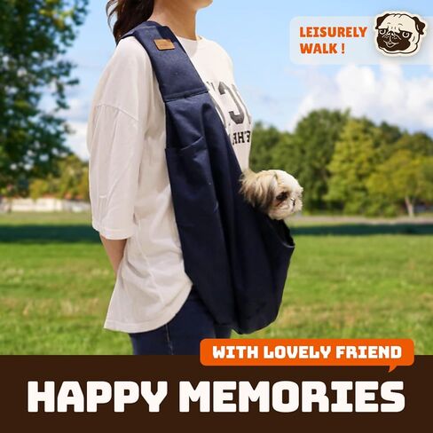 حامل حبال الكلاب من RETRO PUG للكلاب الصغيرة والمتوسطة، والقطط - حامل حبال للحيوانات الأليفة - حقيبة حمل جرو للسفر - حقيبة للكلاب - حزام كتف قابل للتعديل - محفظة حمل - 15 إلى 20 رطلاً in Kuwait