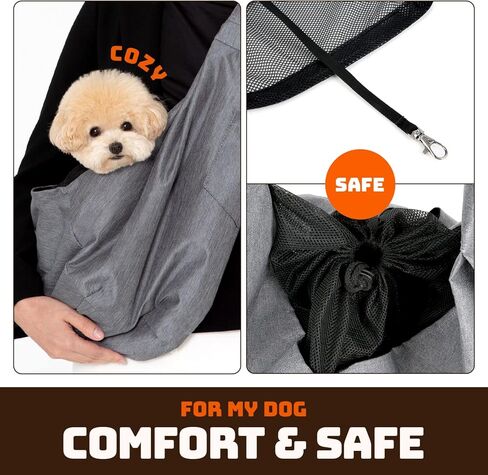 حامل حبال الكلاب من RETRO PUG للكلاب الصغيرة والمتوسطة، والقطط - حامل حبال للحيوانات الأليفة - حقيبة حمل جرو للسفر - حقيبة للكلاب - حزام كتف قابل للتعديل - محفظة حمل - 15 إلى 20 رطلاً in Kuwait