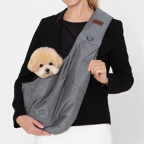 حامل حبال الكلاب من RETRO PUG للكلاب الصغيرة والمتوسطة، والقطط - حامل حبال للحيوانات الأليفة - حقيبة حمل جرو للسفر - حقيبة للكلاب - حزام كتف قابل للتعديل - محفظة حمل - 15 إلى 20 رطلاً in Kuwait