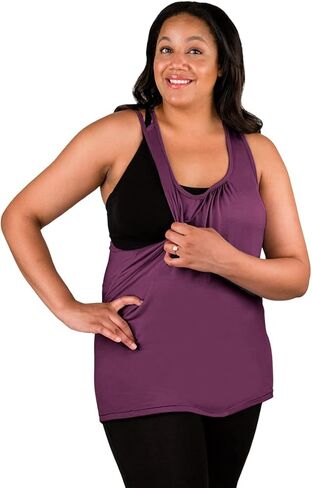 قميص بدون أكمام للسيدات من Bamboobies يسهل الوصول إليه، ملابس أمومة للرضاعة الطبيعية in Kuwait