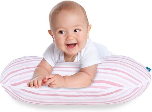 Cotton Nursing Pillow Cover Compatible with Boppy Pillow 2-Pack | 100% Jersey Cotton, Soft & Breathable, Machine Washable, Fits Standard Nursing Pillows, Stars & Hearts Print in Saudi Arabia