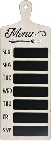 لوحة حائط على شكل سبورة خبز، مخطط قائمة أسبوعي من خشب المزرعة للمطبخ وغرفة الطعام، 8.625 بوصة عرض × 23.625 بوصة ارتفاع in Kuwait