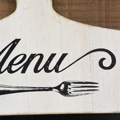 لوحة حائط على شكل سبورة خبز، مخطط قائمة أسبوعي من خشب المزرعة للمطبخ وغرفة الطعام، 8.625 بوصة عرض × 23.625 بوصة ارتفاع in Kuwait