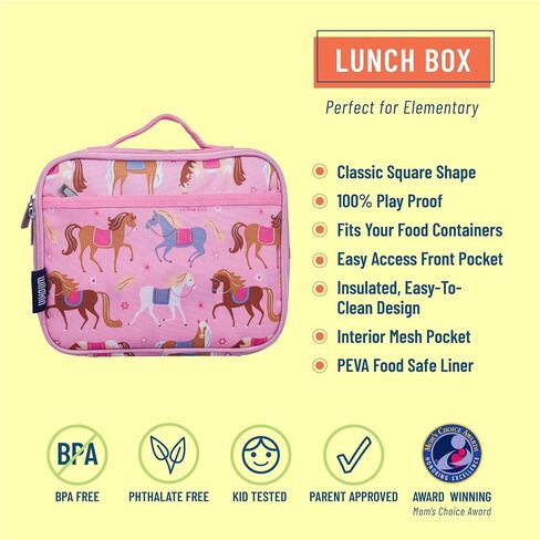 Wildkin Kids Insulated Lunch Box Bag for Boys & Girls, Reusable Kids Lunch Box is Perfect for Early Elementary Daycare School Travel, Ideal for Hot or Cold Snacks & Bento Boxes (Aztec) in Saudi Arabia
