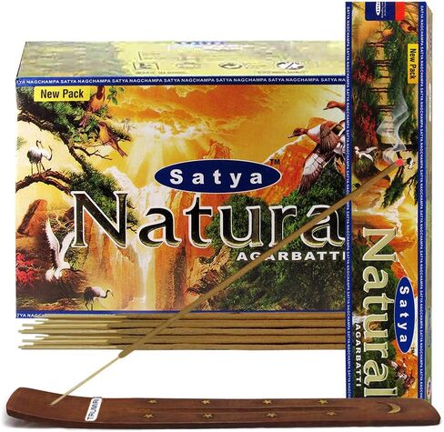 حزمة حامل عصا البخور من TRUMIRI مع Satya Sai Baba Nagchampa 250 جرام من أعواد البخور السائبة Nag Champa Agarbatti - عبوة من 1 (حوالي 250 عصا بخور) in Kuwait