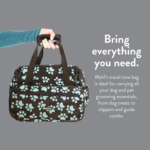 WAHL Professional Animal Travel Tote Bag with Zipper, Berry Paw Print Design (#97764-400), 9 Inches -Berry in Saudi Arabia