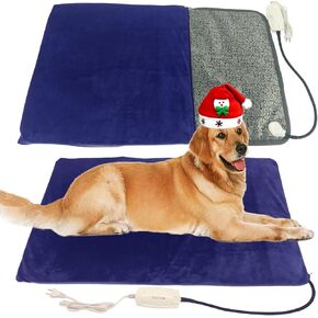 Pet Heating pad for Small Dog cat Heated Bed with Soft Washable Cover Puppy Heating pad Electric Heating pad Keep Pets Warmer Water Resistant Chew Resistant Cord