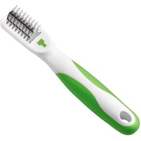 Andis 66055 Dematting 9-Blade Tool - Reduces Shedding, Safe on Wet or Dry Hair - Removes Dead Hair & Eliminates Tangles - Anti-slip, Easy-Grip Handle & Suitable for Various Pets – Green in Saudi Arabia