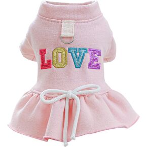 Dog Dress Knitted Dog Clothes for Small Dogs Girl, Dog Holiday Outfit, Princess Plaid Dogs Dresses, Pet Clothes Cat Apparel Winter Dog Clothes Coffee S
