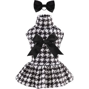 CuteBone Turtleneck Dog Velvet Dress Halloween Puppy Skirt Costume Pet Clothes Cat Apparel with Bow Hair Rope for Small Dogs CVD23M in Kuwait