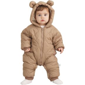 AiWMGL Baby Boy Snowsuit Newborn Winter Jumpsuit Romper Coat Clothes Outwear Onepiece Hoodies Toddler in Saudi Arabia