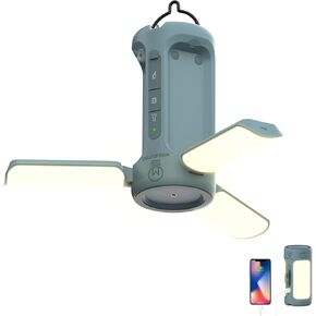 MOSLIGHTING Rechargeable Camping Lantern with Bluetooth Speaker, 10000mAh, Portable LED Flashlight, Folding Lanterns, IP54 Waterproof, 4 Mode Stepless dimming, Power Outage Lantern for Home