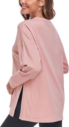 قمصان الحمل النسائية من Glampunch بأكمام طويلة وفضفاضة مناسبة للحمل، ملابس حمل غير رسمية من الجانبين in Kuwait