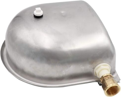 MACGOAL Stainless Steel Water Trough for Animals with Drain Plug and Connector, Automatic Float Water Bowl for Dogs Livestock in Kuwait