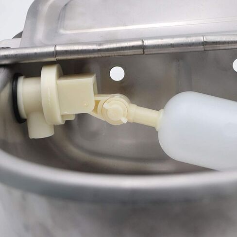 MACGOAL Stainless Steel Water Trough for Animals with Drain Plug and Connector, Automatic Float Water Bowl for Dogs Livestock in Kuwait