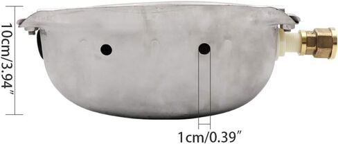 MACGOAL Stainless Steel Water Trough for Animals with Drain Plug and Connector, Automatic Float Water Bowl for Dogs Livestock in Kuwait