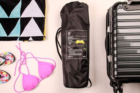 خيمة الشاطئ من Neso Tents مع مرساة رملية، مظلة شمسية محمولة - مقاس 7 × 7 بوصات - زوايا معززة حاصلة على براءة اختراع (قوس قزح) in Saudi Arabia