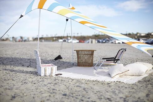 خيمة الشاطئ من Neso Tents مع مرساة رملية، مظلة شمسية محمولة - مقاس 7 × 7 بوصات - زوايا معززة حاصلة على براءة اختراع (قوس قزح) in Kuwait
