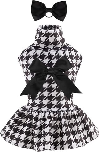 CuteBone Turtleneck Dog Velvet Dress Halloween Puppy Skirt Costume Pet Clothes Cat Apparel with Bow Hair Rope for Small Dogs CVD23M in Kuwait