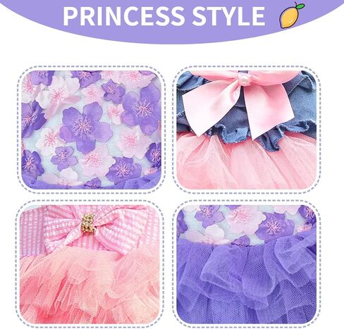 Sebaoyu فساتين الكلب للكلاب الصغيرة فتاة 3 حزمة الصيف جرو الملابس الزي الملابس الإناث لطيف القط تنورة الجرو توتو الوردي يوركي الملابس تنفس الحيوانات الأليفة اللباس للبلدغ الفرنسية تشيهواهوا (AA، X-صغير) in Kuwait