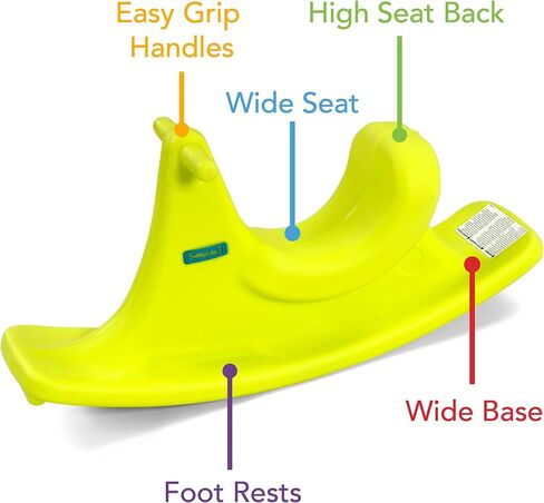 لعبة Simplay3 Active Rocking Rider الحسية للأطفال الصغار - مقابض سهلة الإمساك، قاعدة ثابتة ومساند للقدم، لعبة ركوب داخلية أو خارجية in Kuwait