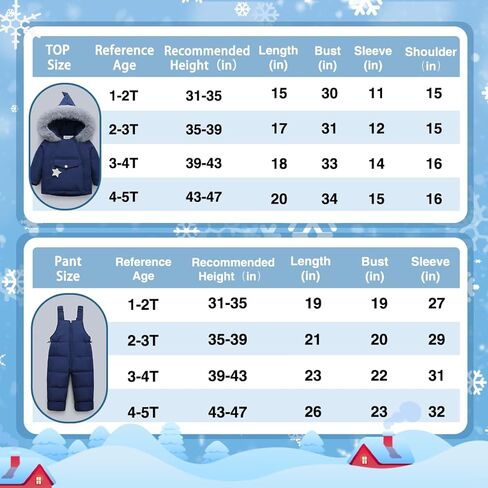 الجنية طفل رضيع الاطفال 2 قطعة سنوسويت مقنعين سترة الثلوج مريلة السراويل Skisuit الشتاء مقاوم للماء أبلى بنين بنات 1-5T in Kuwait